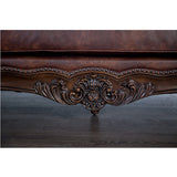 Premium handcrafted teak wood Chesterfield armchair