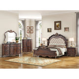 Elegant bedroom furniture with upholstered headboard