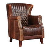 Classic wingback leather chair for office and lounge