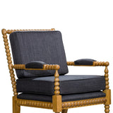 Teak wood vintage spindle chair