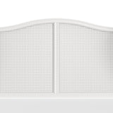 modern white rattan bed design
