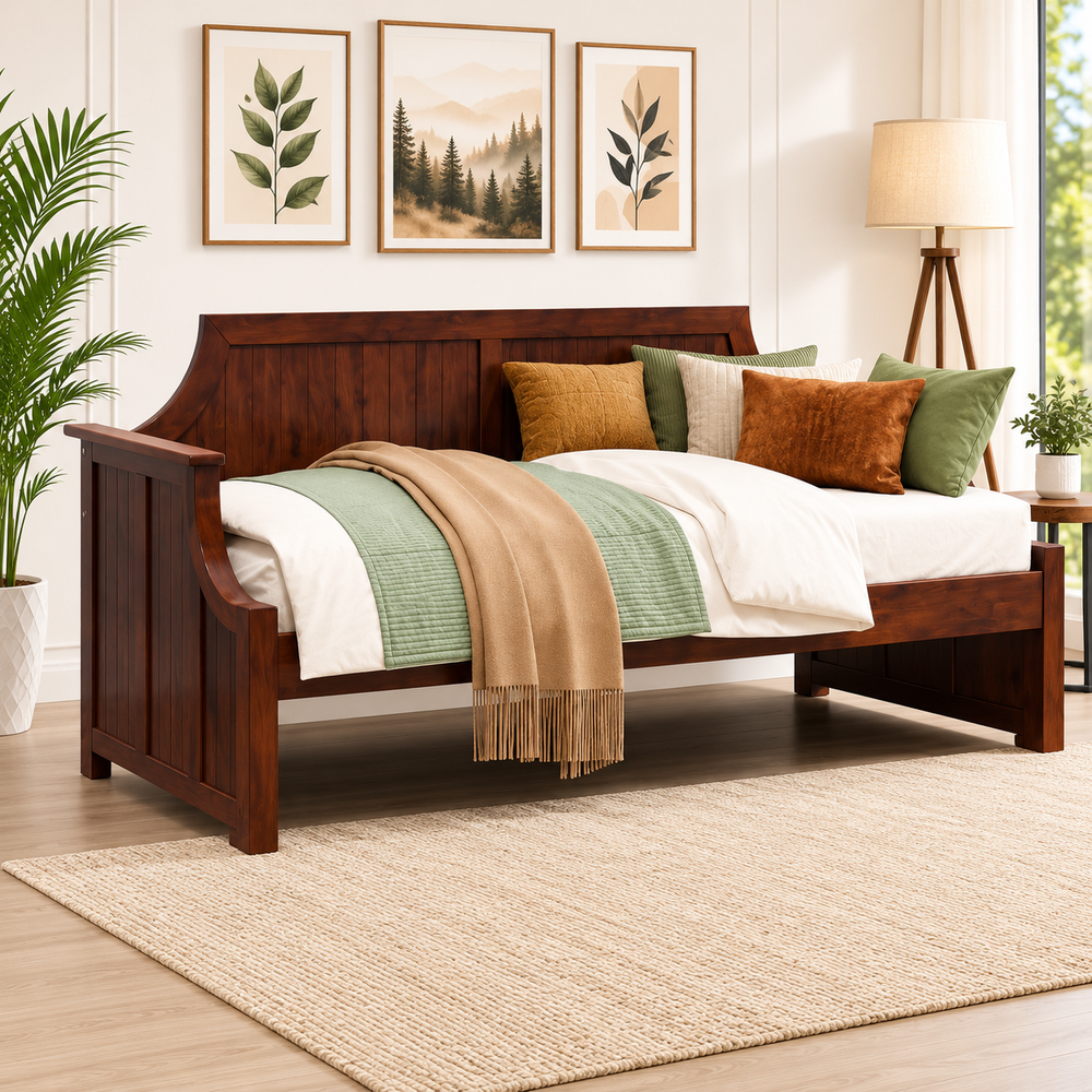 Solid teak wood daybed sofa cum bed