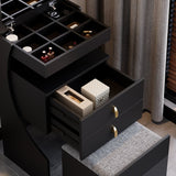 Luxury vanity table with storage stool and drawers