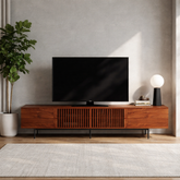 solid teak wood tv console modern design