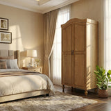 Solid teak 2-door wooden almirah