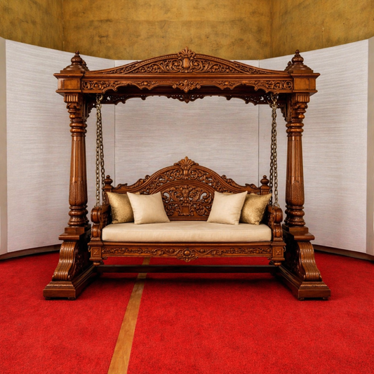 Teak Wood Royal Jhula Sofa for Living Room & Balcony – Sky Rise Decor