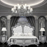Luxury Royal King Size Bedroom Furniture Set – Bed with Side Tables & Dressing Table