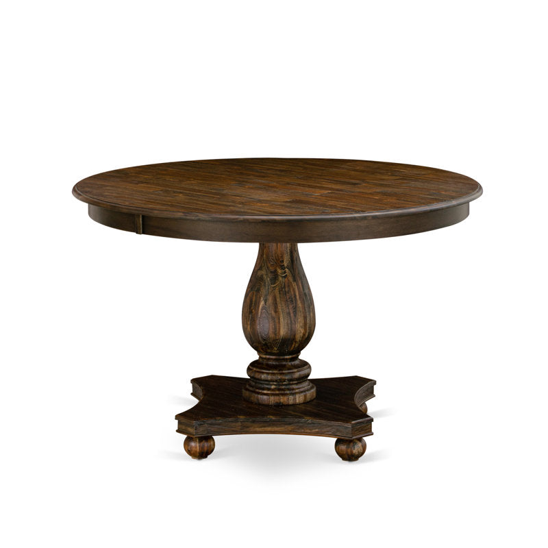 Round wooden dining table set for contemporary homes