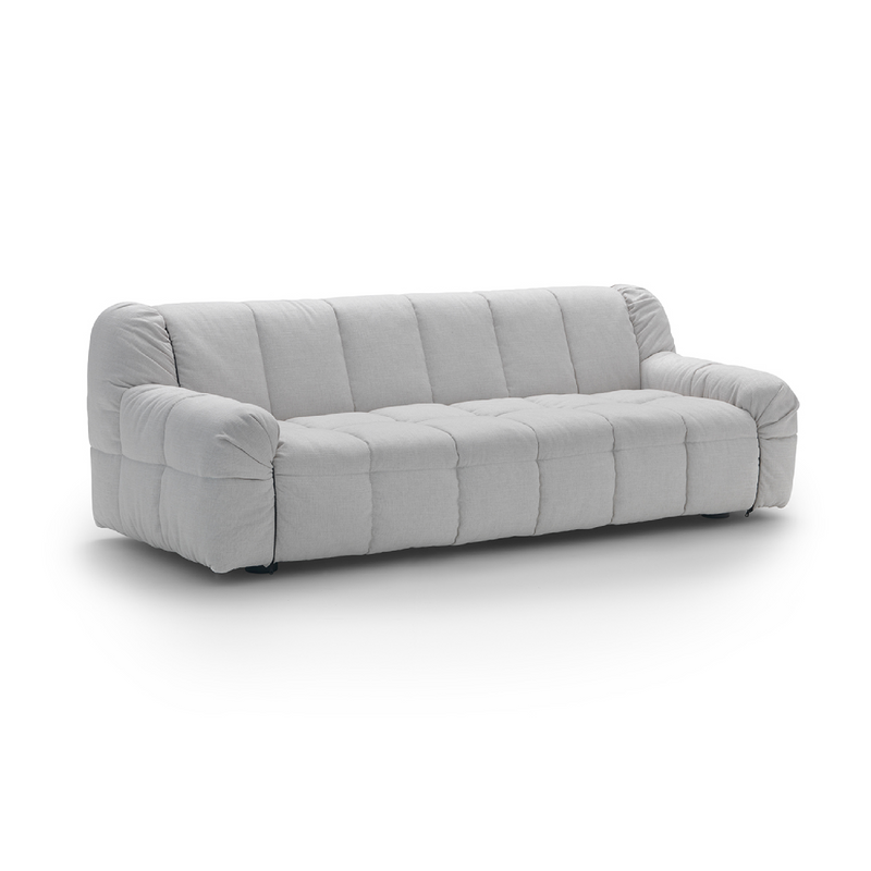 Elegant living room sofa with wooden frame