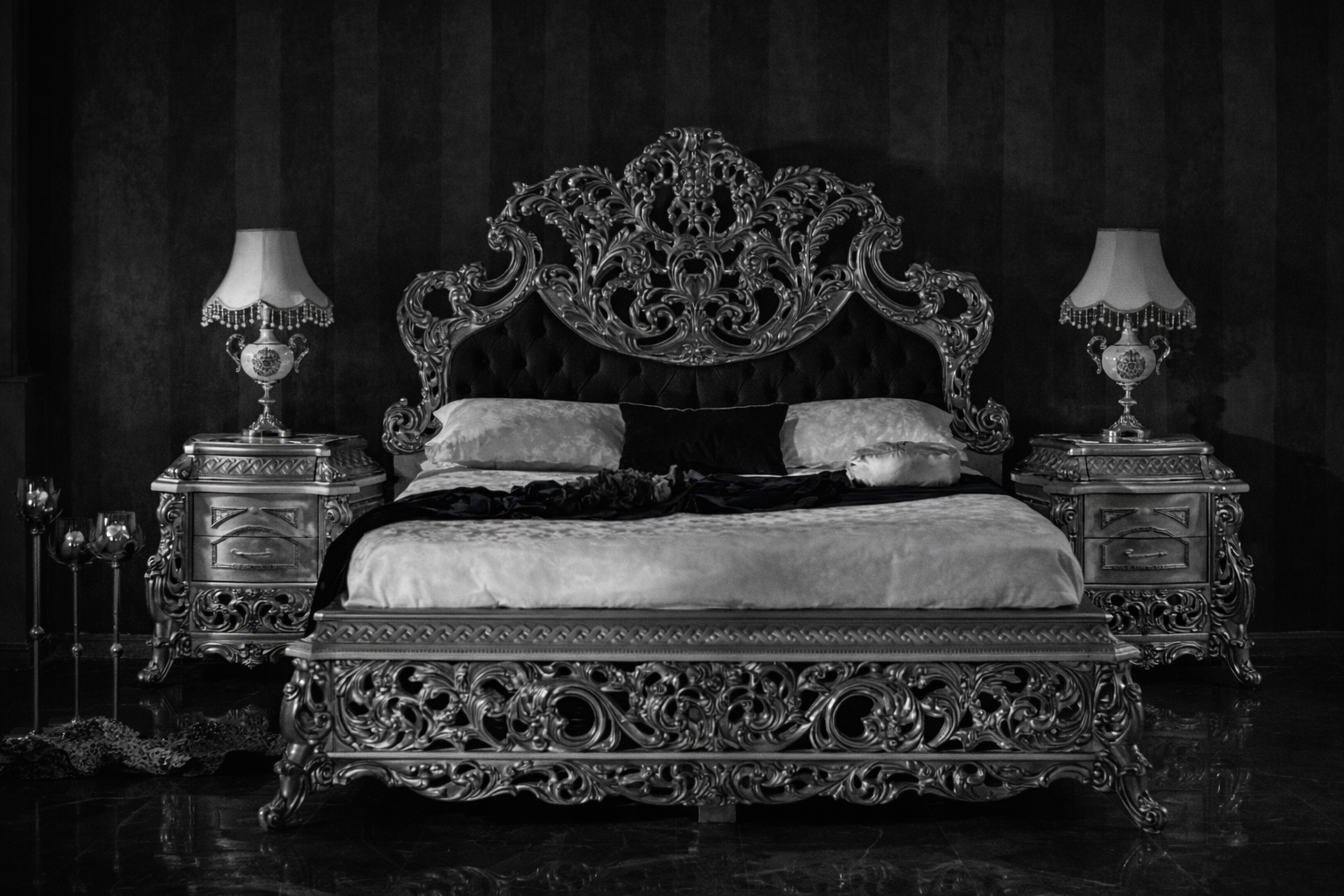 Luxury Royal King Size Bedroom Furniture Set – Complete Premium Antique Collection