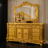 Luxury Royal King Size Bedroom Furniture Set – Bed with Side Tables & Dressing Table