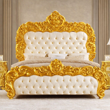 Luxury Antique King Size Bedroom Set – Premium Solid Teak Wood Royal Furniture