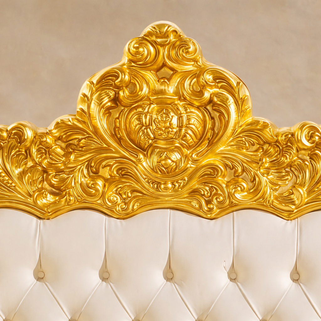 Luxury Antique King Size Bedroom Set – Premium Solid Teak Wood Royal Furniture