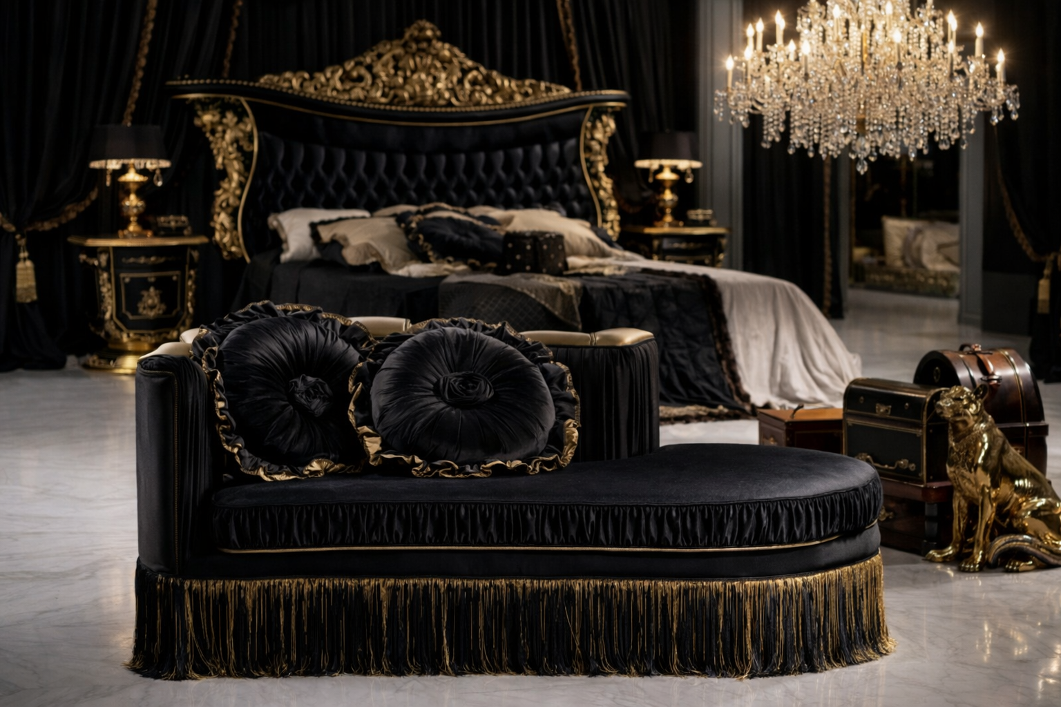 Luxury Royal King Size Bedroom Furniture Set – Complete Premium Antique Collection