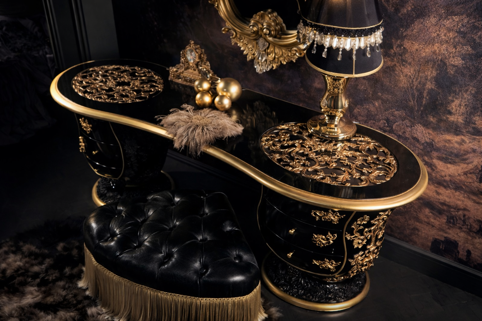 Luxury Royal King Size Bedroom Furniture Set – Complete Premium Antique Collection