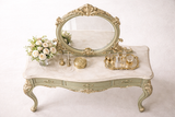 Luxury Antique Dressing Table with Mirror – Elegant Hand-Carved Wooden Vanity