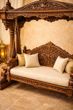 Luxury Wooden Carved Swing Jhula | Royal Antique Designer Wooden Jhula