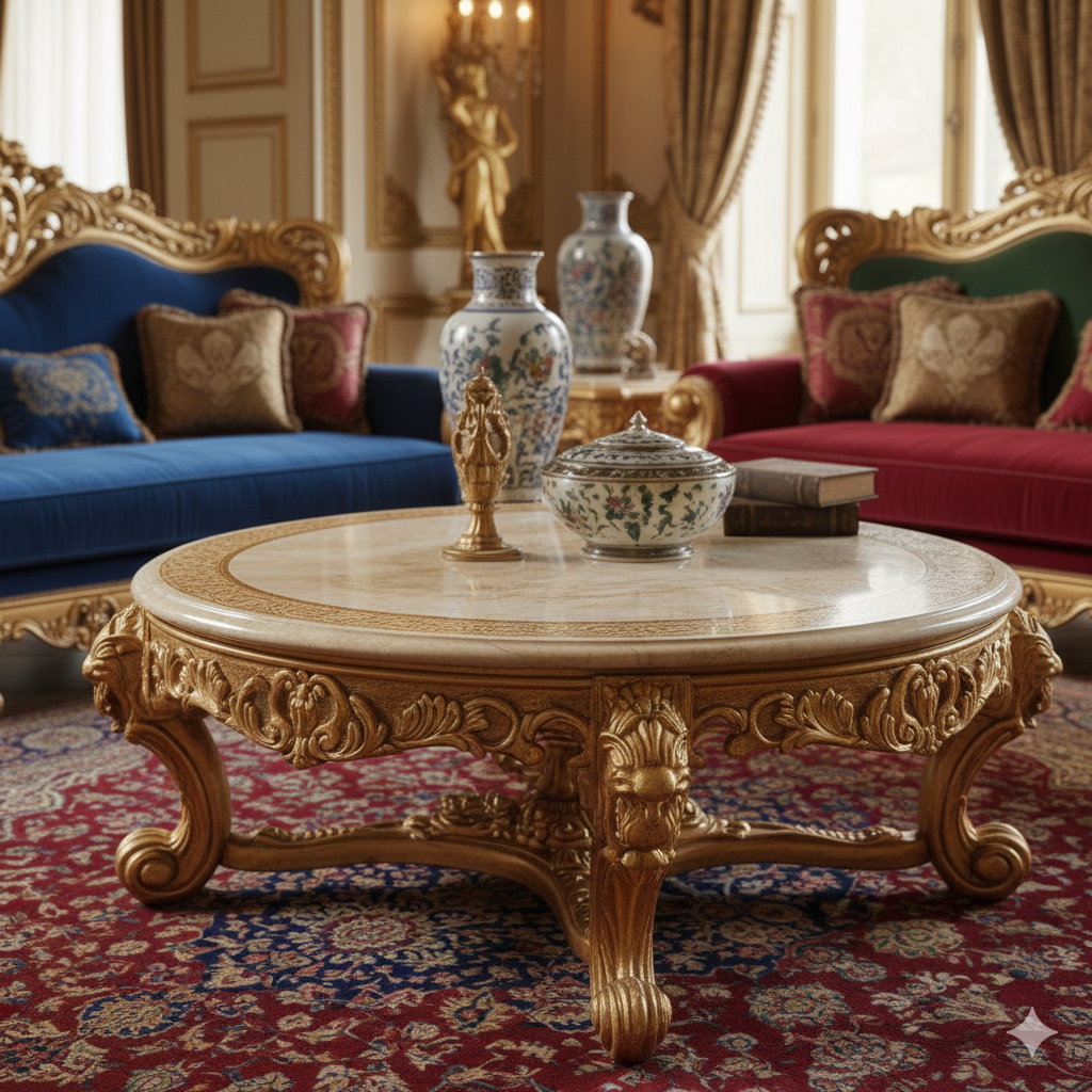 Royal Antique Sofa Set 3+3+1+1