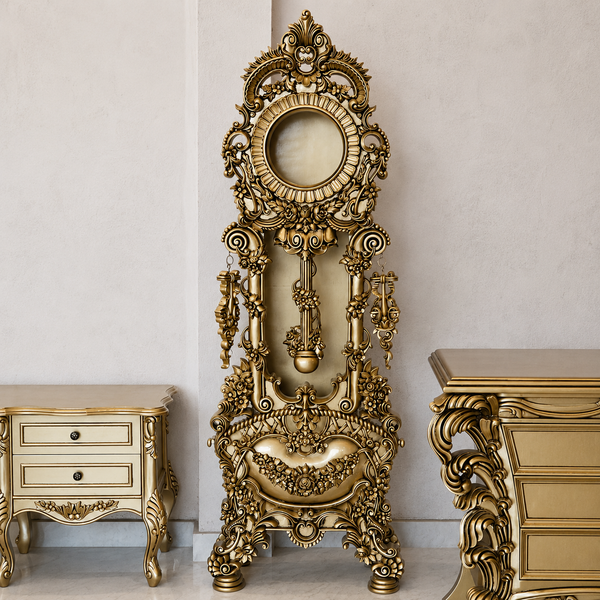 Luxury royal teak wood hand carved decorative mirror frame