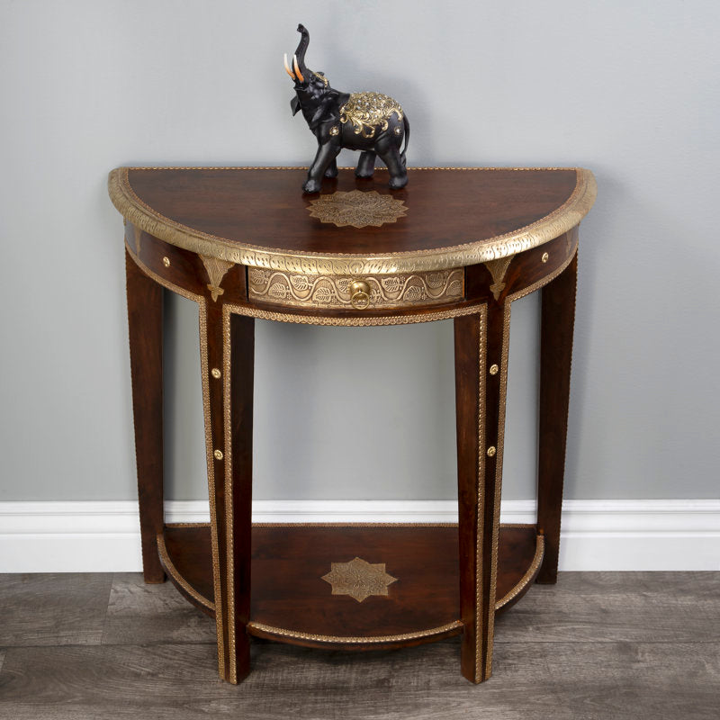 Solid teak wood decorative hallway furniture