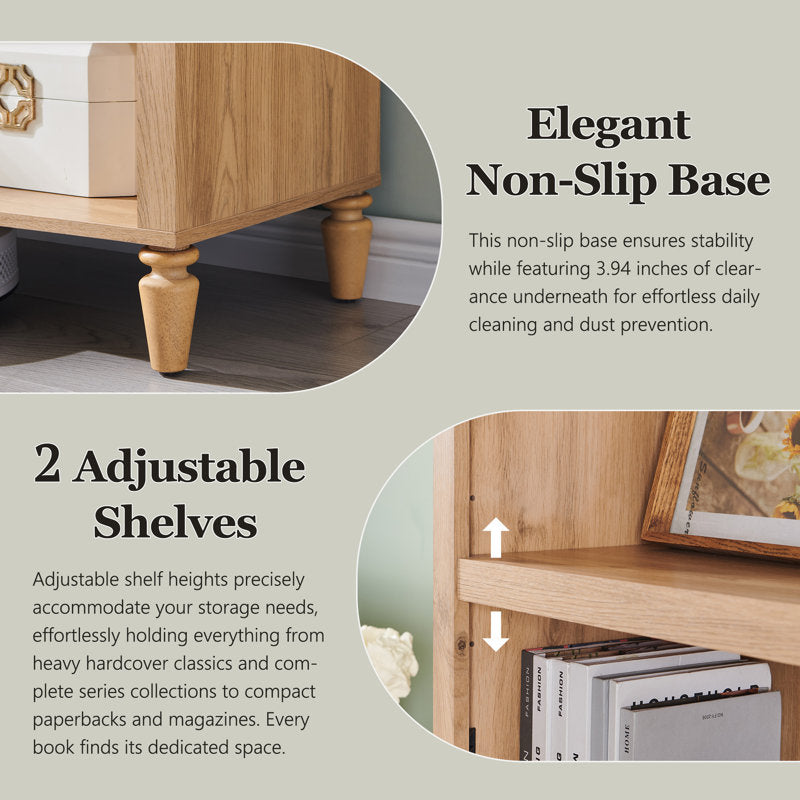 Premium solid wood bookshelf for home office