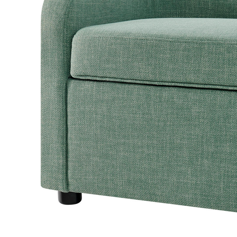 cushioned teak wood ottoman bench