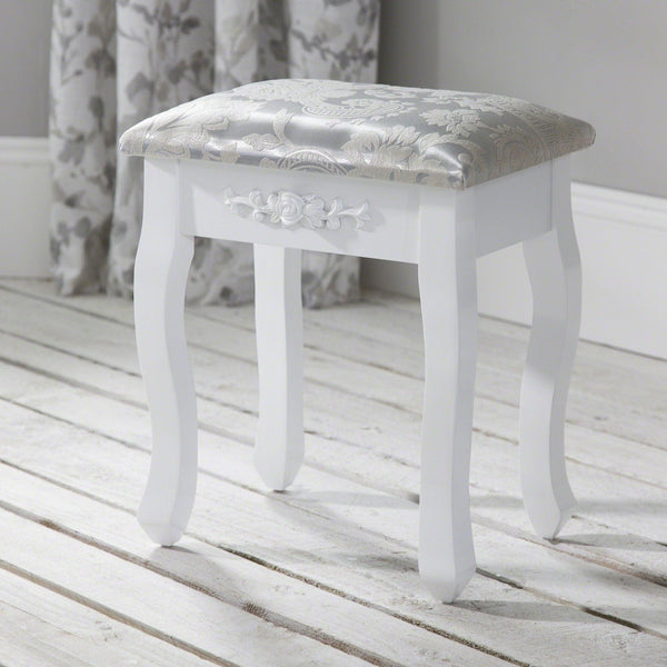 antique style makeup dressing table white