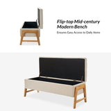 Tufted upholstered bench for home decor