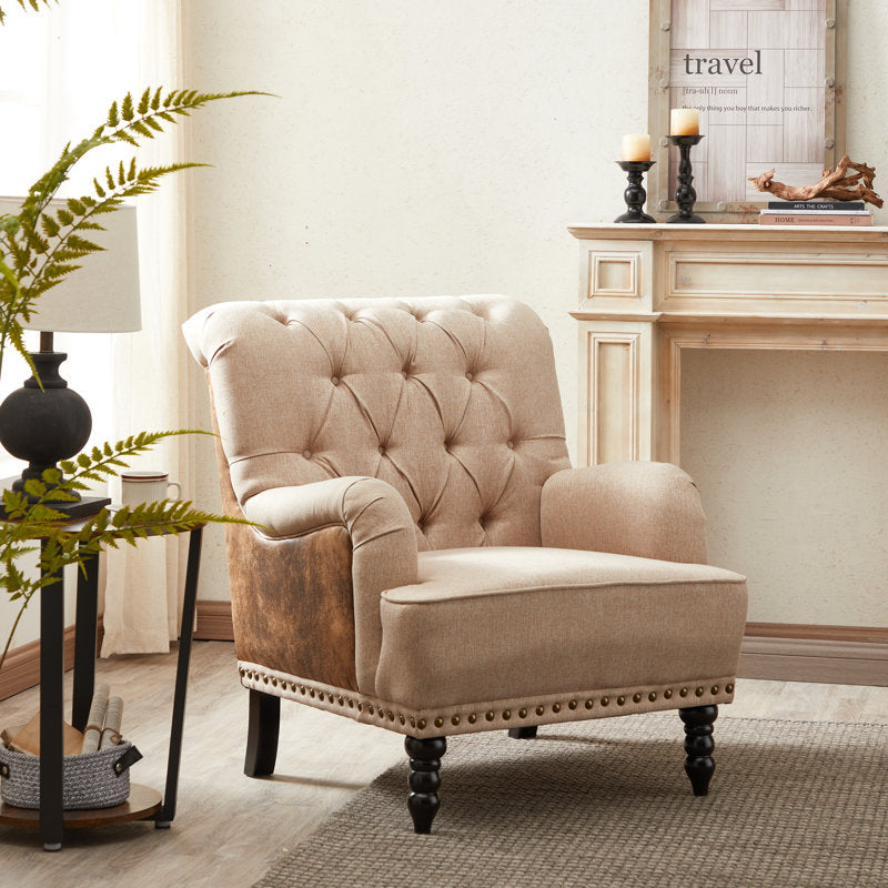 Sky Rise Decor teak wood accent chair set for modern living room
