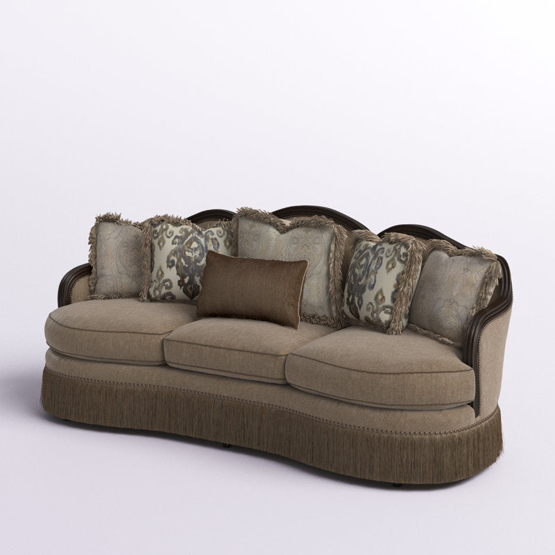 Elegant teak wood 3-seater sofa by Sky Rise Decor Furniture