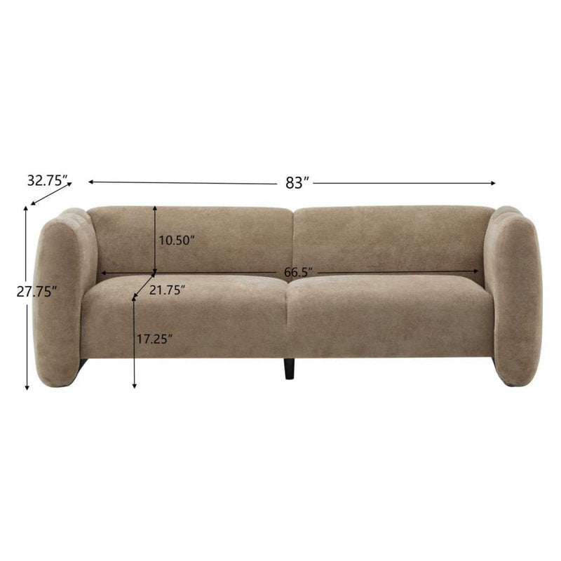 Comfortable 3 seater teak wood designer couch