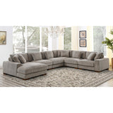 Elegant beige sectional sofa by Sky Rise Decor