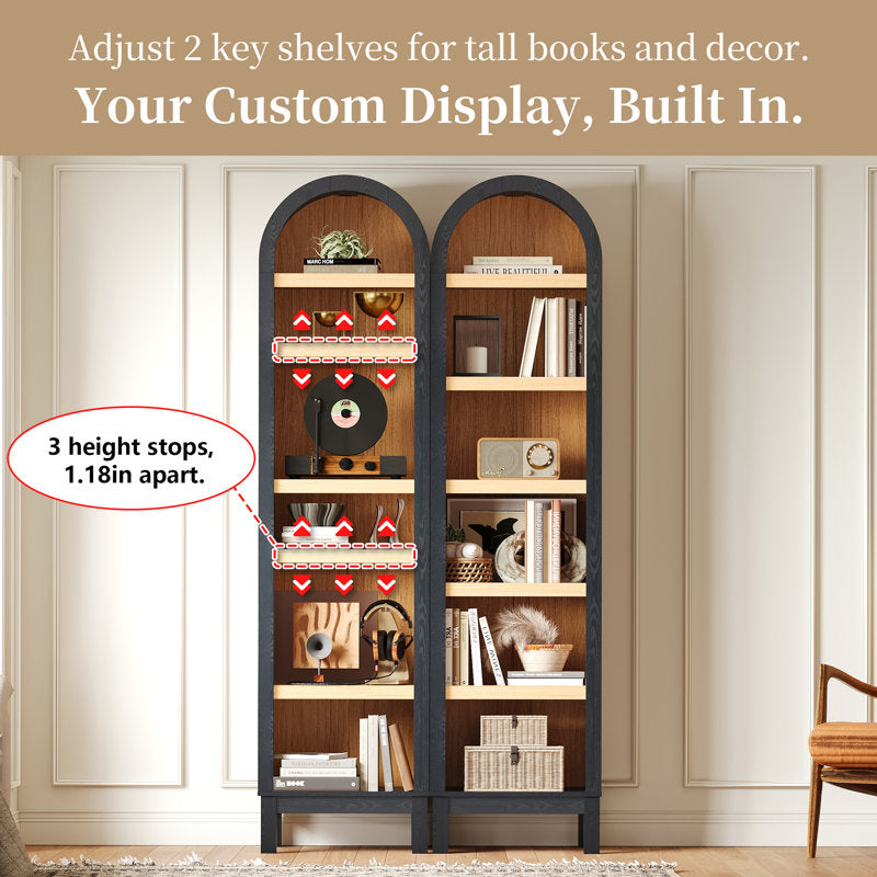 Contemporary teak wood storage shelf for home décor