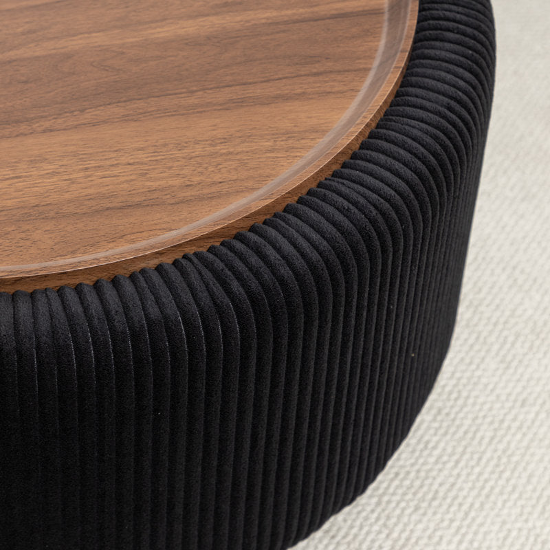 Designer round center table made from solid teak wood