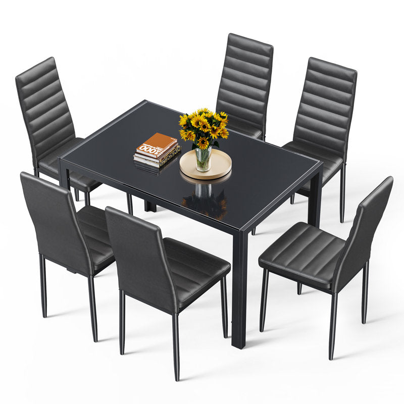 Spacious 6 seater dining table in modern interior