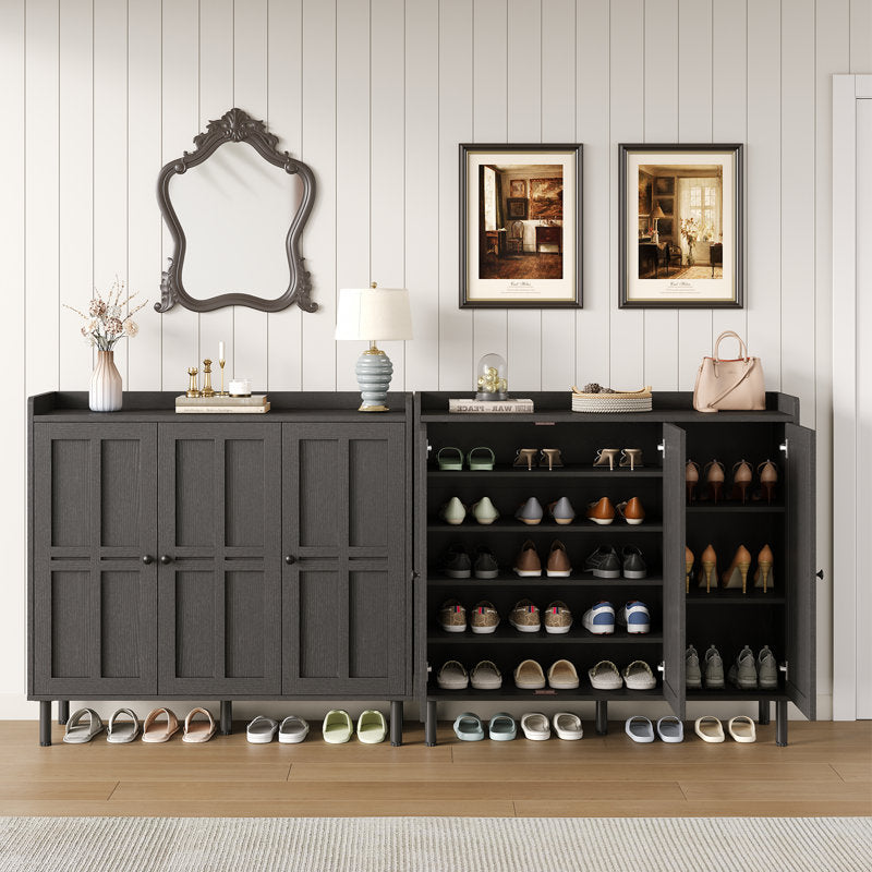 Contemporary teak wood organizer cabinet