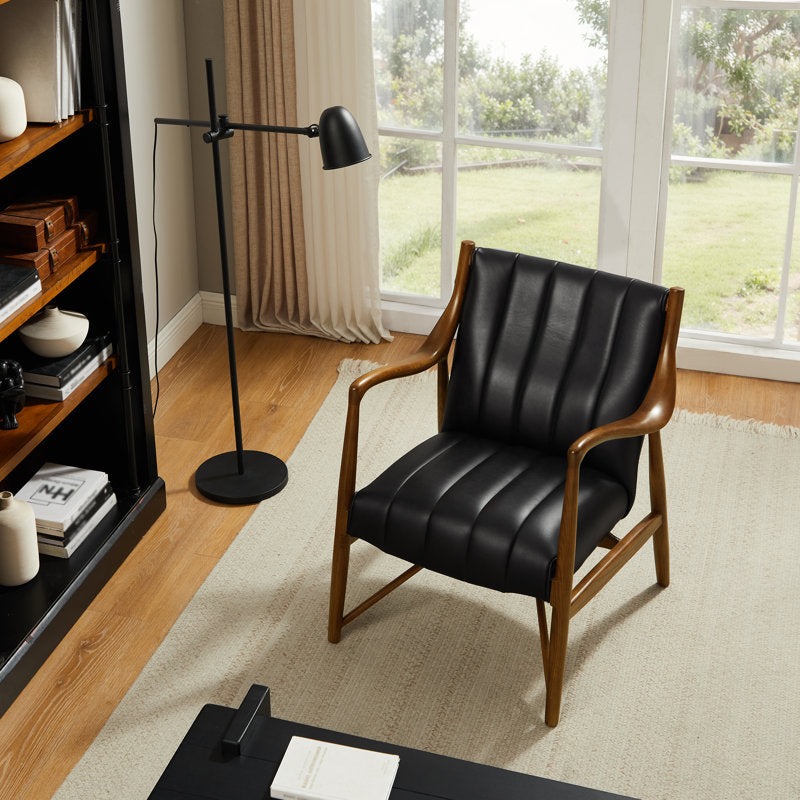 Solid teak wood armchair for modern living room