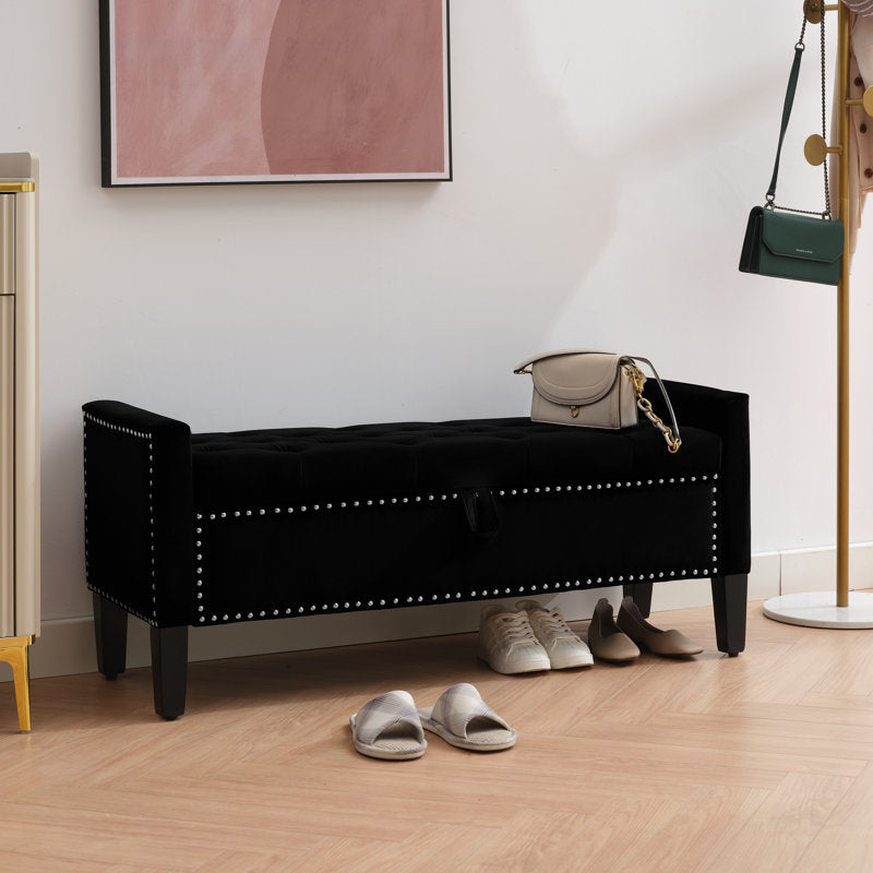 Modern bedroom ottoman bench with hidden storage