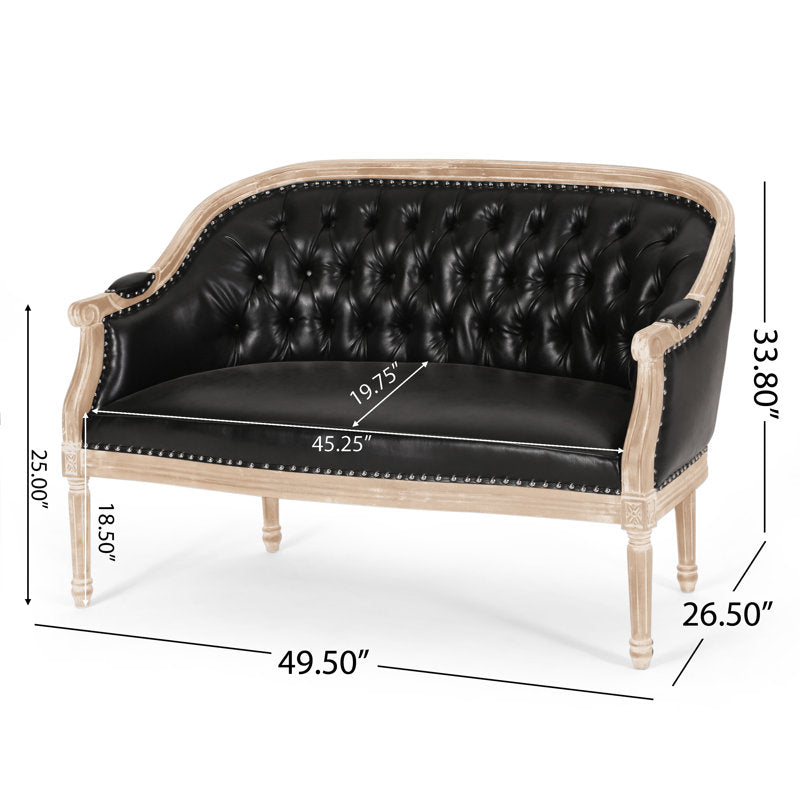 Handmade teak wood upholstered sofa for modern interiors