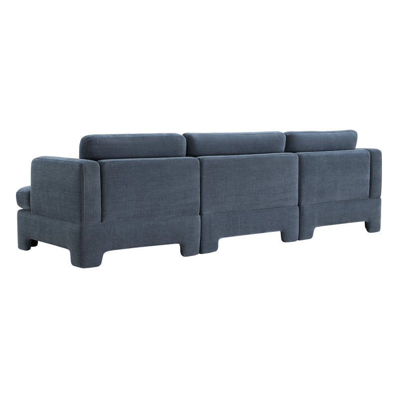 Luxury blue living room sofa made from teak wood