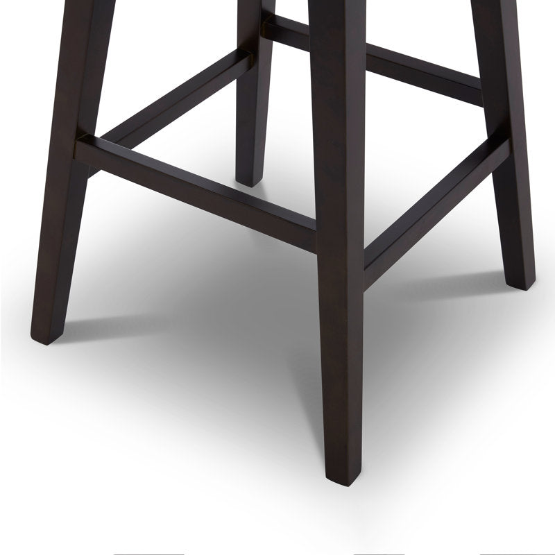 Contemporary cushioned wooden bar stool for dining area