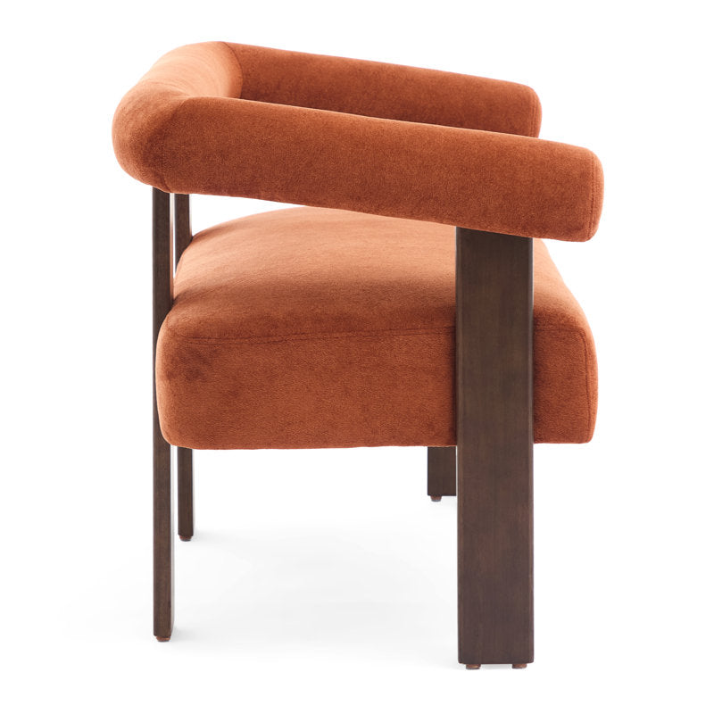 luxury teak wood boucle sofa
