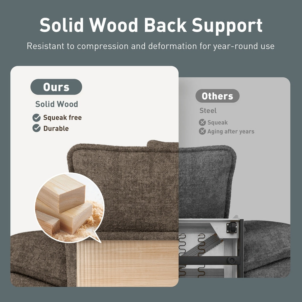Stylish living room teak wood sofa
