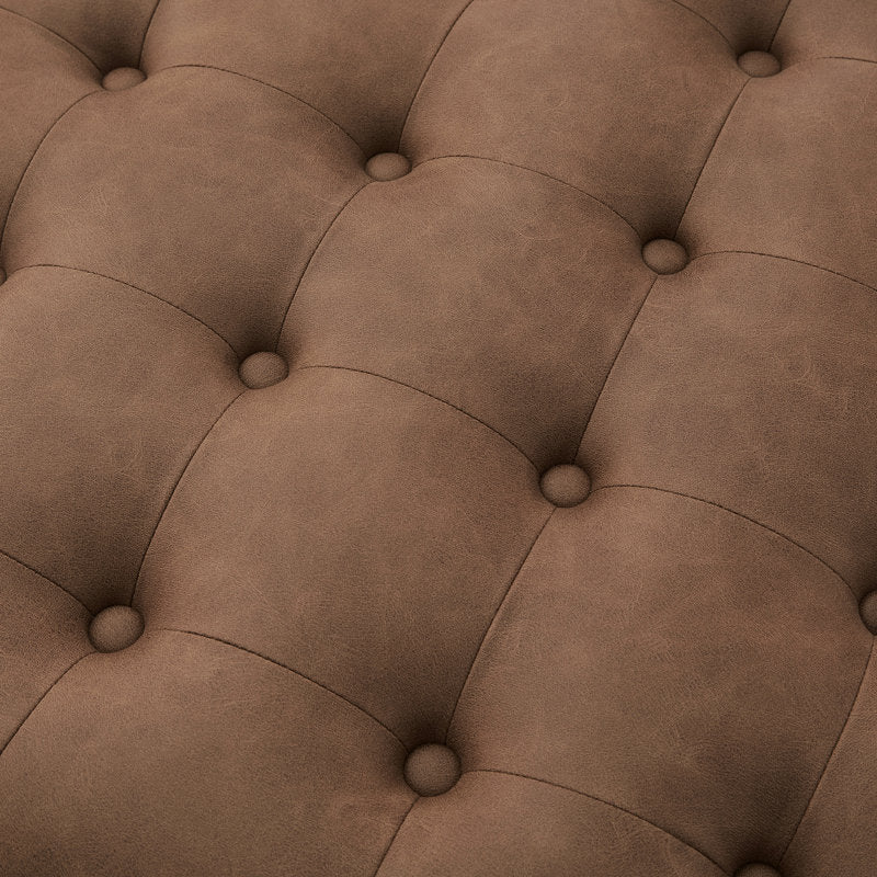 Contemporary brown storage ottoman