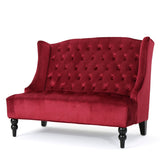 Royal velvet tufted sofa by Sky Rise Decor