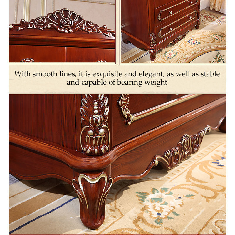 Spacious teak wood wardrobe for clothes storage