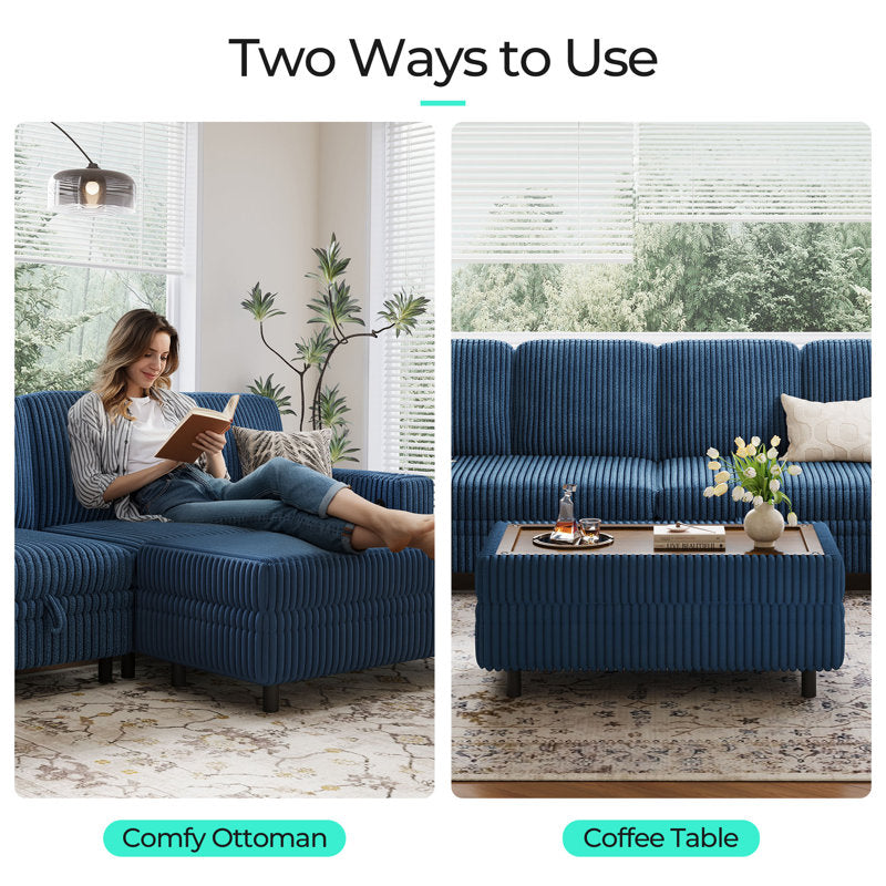 Contemporary living room storage coffee table