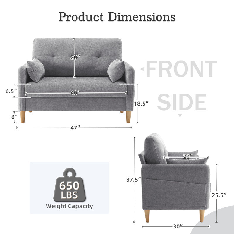 Comfortable 2-seater sofa for small living spaces