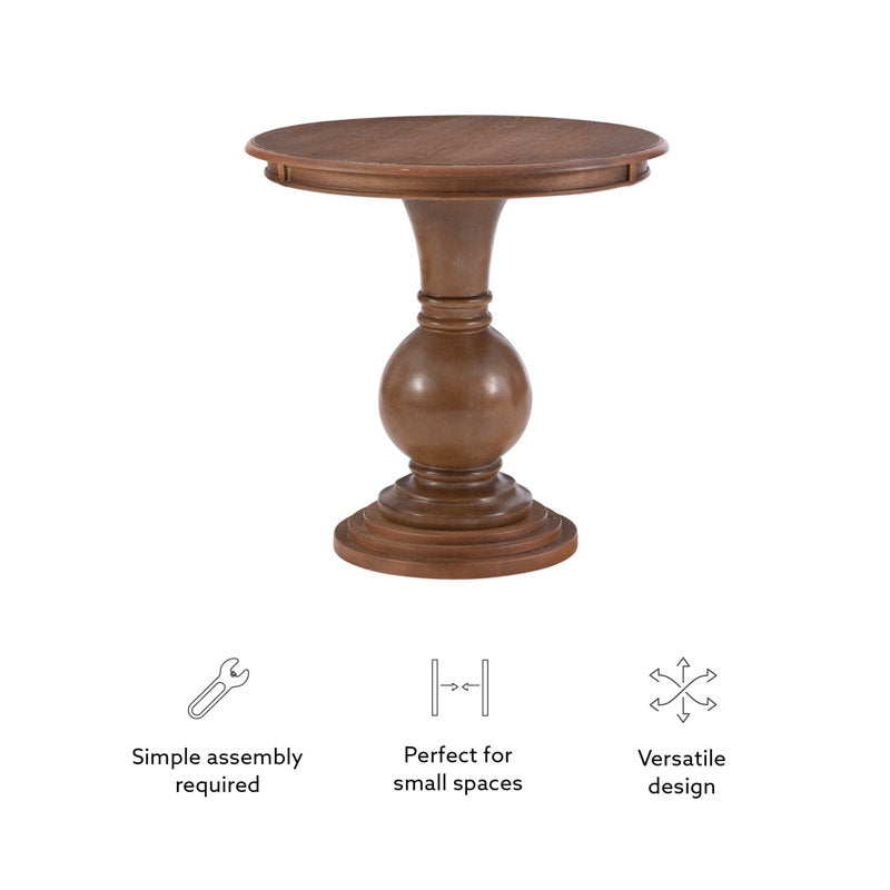 Wooden bedside table made from solid teak wood