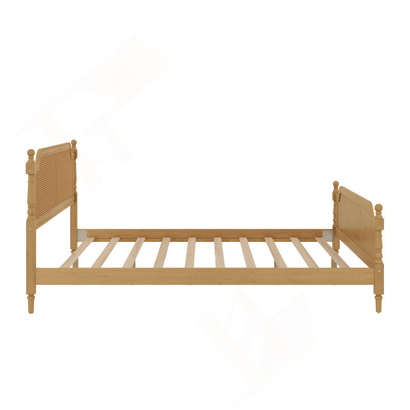 rattan cane bed with classic frame